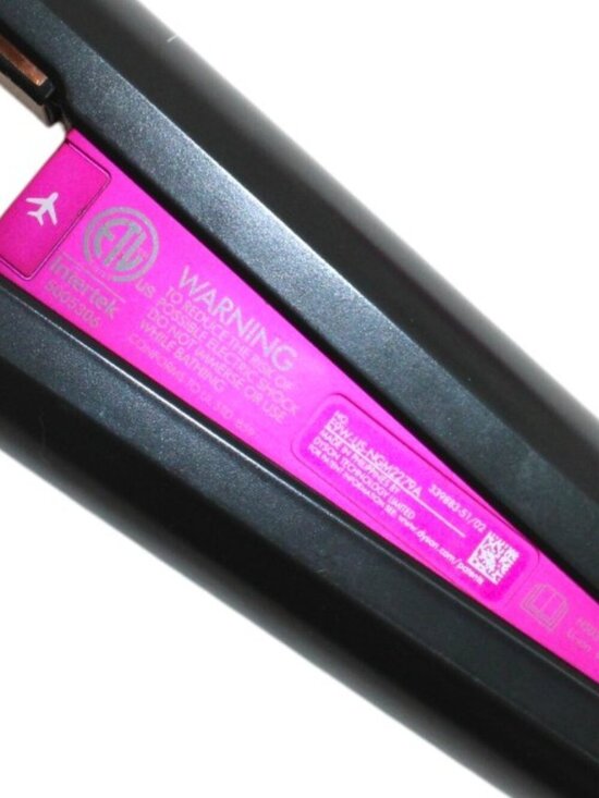 Dyson Corrale Cordless Option Black Nickle Fuchsia Flexing Plates Flat Iron main image 10